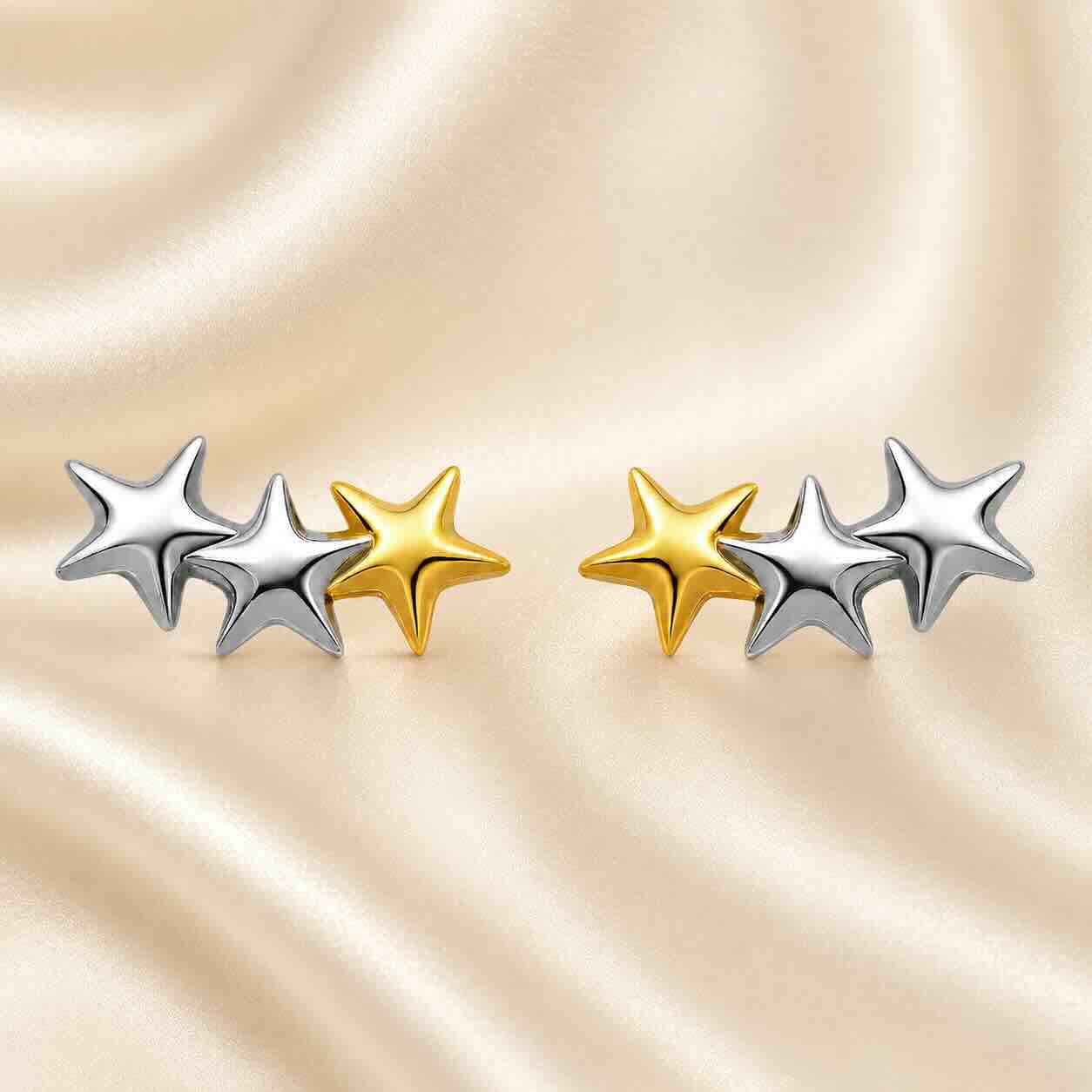 Boucles d’oreilles Céleste Dorées